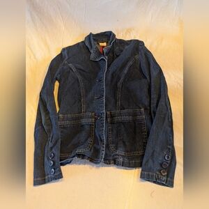 2/30$ Women's Dark Indigo Denim Jacket with Patch Pockets